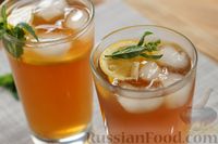Фото приготовления рецепта: Классический холодный чай с лимоном - шаг №9