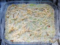 Фото приготовления рецепта: Запеканка из кабачков с рисом и сыром (без муки) - шаг №11