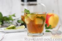 Фото приготовления рецепта: Холодный чай с яблоком, лаймом и мятой - шаг №8