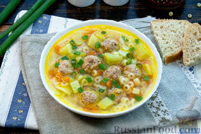 Суп с фрикадельками из мяса индейки - пошаговый рецепт с фото