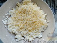Фото приготовления рецепта: Баклажаны, фаршированные творогом и сыром (в духовке) - шаг №7
