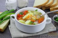 Фото к рецепту: Овощной суп с рисом и корейской морковью