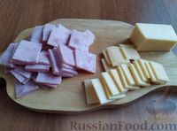 Фото приготовления рецепта: Кабачки, запечённые с сыром и ветчиной - шаг №6