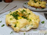Фото к рецепту: Гренки с яйцами Орсини и сыром (в духовке)