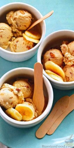 Рецепт Банановое мороженое с орехами
