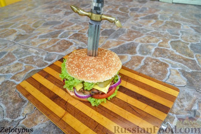 Рецепт Гамбургер с куриной котлетой