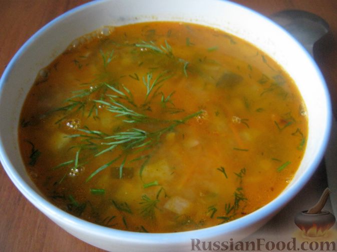 Куриный суп со свежими огурцами — рецепт приготовления