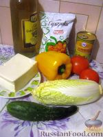 Фото приготовления рецепта: Простой салат из брынзы с овощами - шаг №1