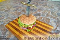 Фото к рецепту: Гамбургер с куриной котлетой