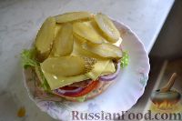 Фото приготовления рецепта: Гамбургер с куриной котлетой - шаг №11