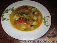 Фото к рецепту: Овощной суп с брюссельской капустой и фасолью