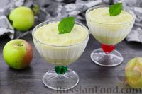 Фото к рецепту: Десерт из яблок со сметаной и сгущённым молоком