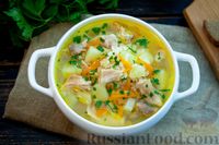 Фото приготовления рецепта: Суп из куриной тушёнки - шаг №12