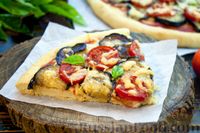 Фото приготовления рецепта: Быстрая бездрожжевая пицца с баклажанами и помидорами - шаг №19
