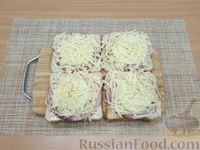 Фото приготовления рецепта: Горячие бутерброды с ветчиной, яблоками и сыром - шаг №6