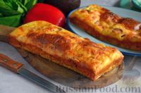 Фото приготовления рецепта: Сырные кексы на кефире, с сосисками - шаг №11