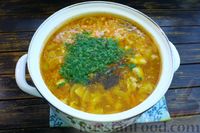 Фото приготовления рецепта: Суп со свиными рёбрышками, вермишелью и овощами - шаг №21