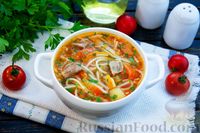 Фото приготовления рецепта: Суп со свиными рёбрышками, вермишелью и овощами - шаг №24