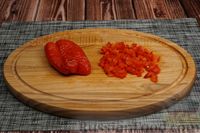 Фото приготовления рецепта: Баклажановые зразы с запечённым перцем и чили - шаг №4