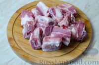 Фото приготовления рецепта: Штрудли (нудли) со свиными рёбрышками, квашеной капустой и картофелем - шаг №3