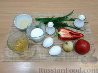 Фото приготовления рецепта: Омлет на пиве, с помидорами и сладким перцем - шаг №1