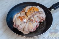 Фото приготовления рецепта: Гармошка из свинины, с куриным филе (в фольге) - шаг №10