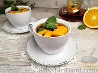 Фото к рецепту: Апельсиновый чай с мятой