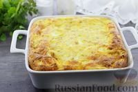 Фото приготовления рецепта: Пышный омлет с сыром и жареным луком (в духовке) - шаг №12