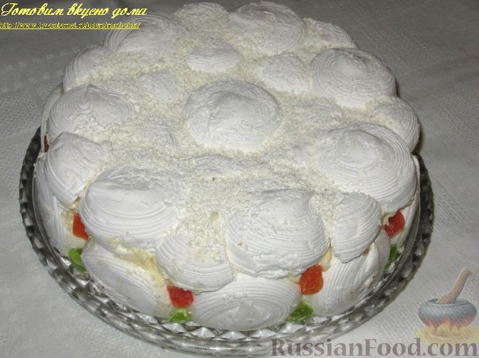 Торт с творожно-зефирным кремом