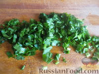Фото приготовления рецепта: Салат с макаронами и брынзой - шаг №7