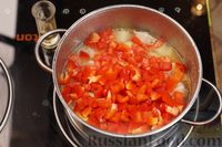 Фото приготовления рецепта: Рагу с курицей, картофелем, сладким перцем и помидором - шаг №11