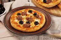 Фото к рецепту: Мини-пиццы с фаршем и маслинами