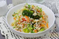 Фото приготовления рецепта: Рис с овощами, грибами и сметаной - шаг №12