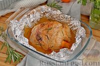 Фото приготовления рецепта: Филе индейки, запечённое с мандаринами и розмарином - шаг №13