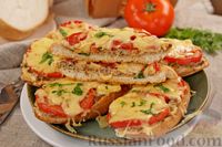 Фото приготовления рецепта: Горячие бутерброды с мясным фаршем, сыром и помидорами (в духовке) - шаг №12