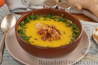 Фото приготовления рецепта: Тыквенный крем-суп с курицей - шаг №16