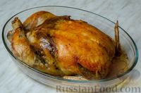 Фото приготовления рецепта: Запечённая курица, фаршированная печенью - шаг №11
