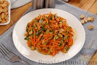 Фото приготовления рецепта: Салат из моркови с болгарским перцем и арахисом - шаг №12