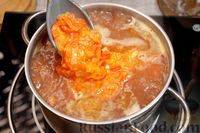 Фото приготовления рецепта: Фасолевый суп с овощами и мятой - шаг №11