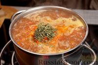 Фото приготовления рецепта: Фасолевый суп с овощами и мятой - шаг №12