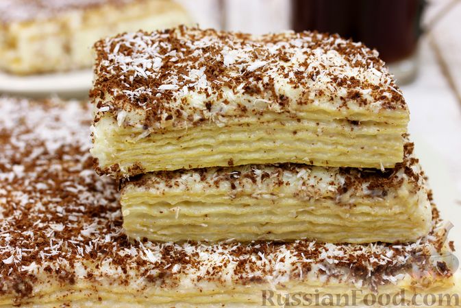 Вафельный торт со сгущенкой | Рецепты с фото