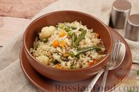 Фото приготовления рецепта: Рис с замороженными овощами (на сковороде) - шаг №9