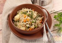 Фото приготовления рецепта: Рис с замороженными овощами (на сковороде) - шаг №10