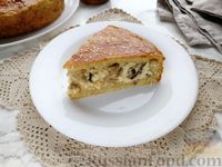 Фото к рецепту: Закусочный пирог с луком, грибами и сыром