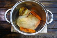 Фото приготовления рецепта: Острый куриный суп со сливками, кукурузой и фасолью - шаг №5