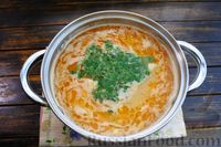 Фото приготовления рецепта: Острый куриный суп со сливками, кукурузой и фасолью - шаг №18
