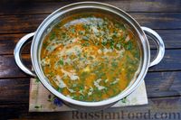 Фото приготовления рецепта: Острый куриный суп со сливками, кукурузой и фасолью - шаг №19