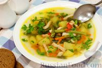 Фото приготовления рецепта: Суп с копчёной курицей и стручковой фасолью - шаг №18