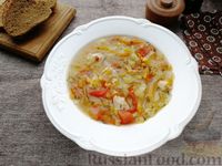 Фото приготовления рецепта: Суп с курицей, чечевицей и овощами - шаг №12