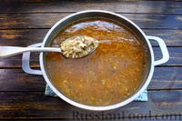 Фото приготовления рецепта: Суп с фаршем, рисом и консервированными помидорами - шаг №12